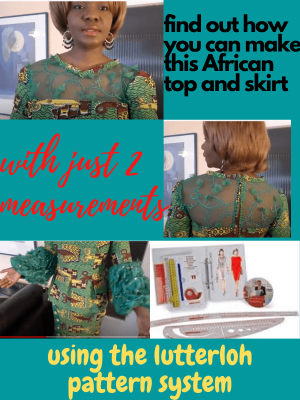 DIY African top and skirt with just two measurements